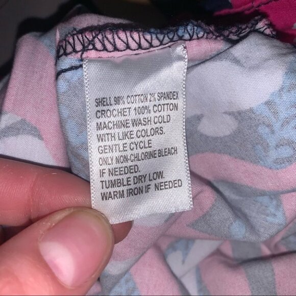 Crown‎  & Ivy Skort Seahorse Pink Blue Crochet Wrap Style Size 12 US Petite - Picture 9 of 9